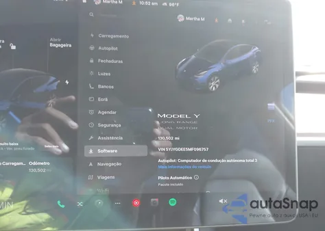 2021 Tesla Model Y Long Range Dual Motor All-Wheel Drive from USA, damaged, VIN 5YJYGDEE5MF096757